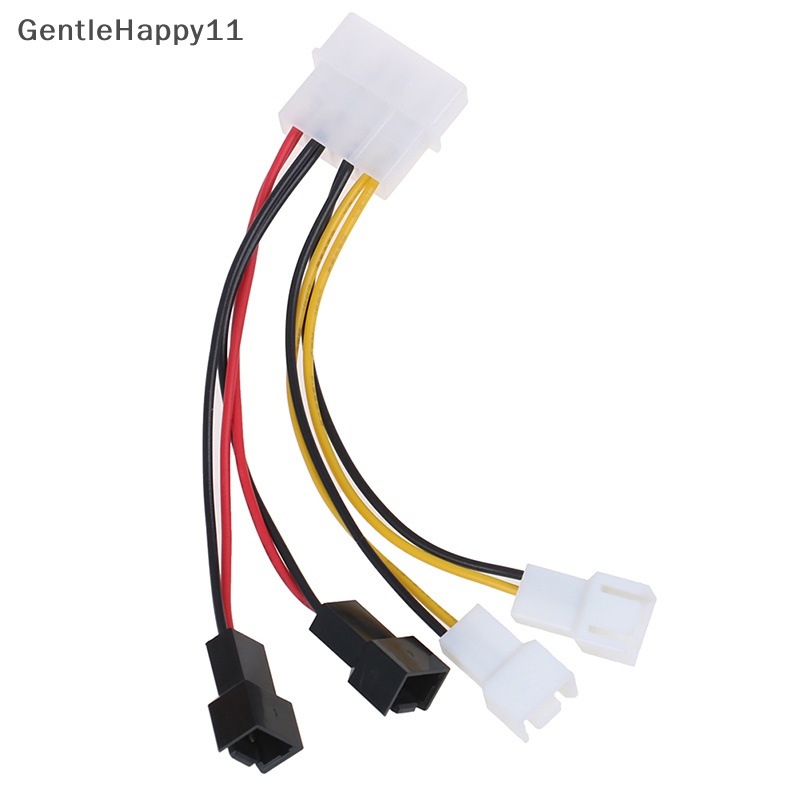 Gentlehappy PC 4-Pin Molex/IDE Ke 3-Pin CPU/Chasis/Case Kipas Kabel Listrik Adapter Konektor id