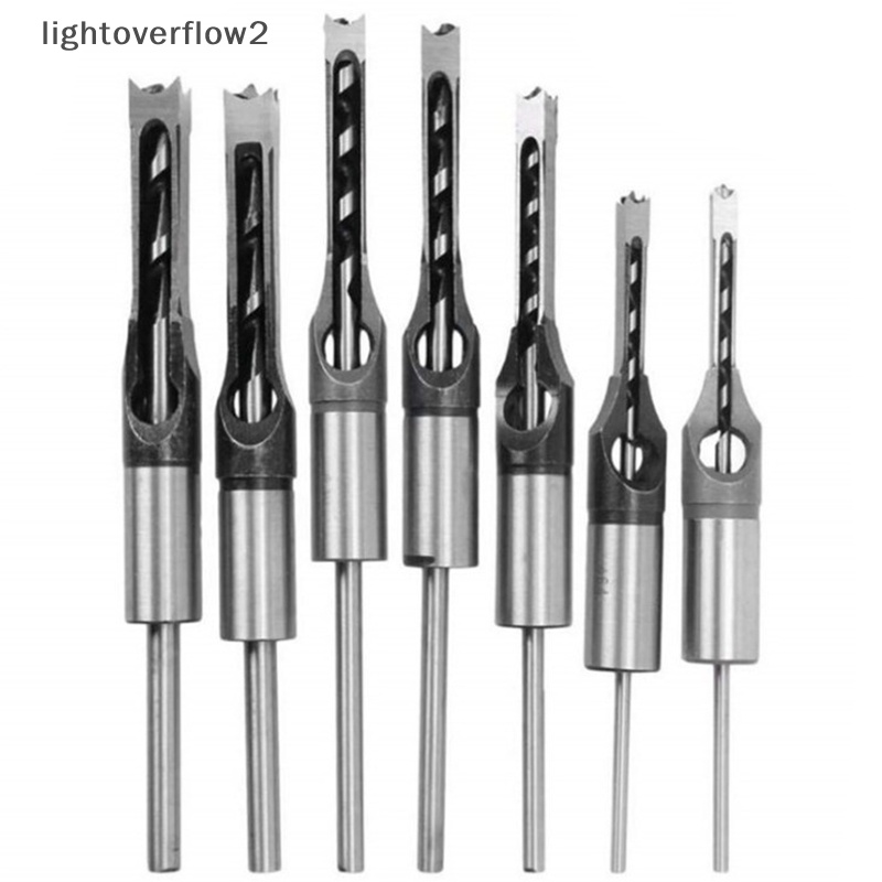 [lightoverflow2] Hss Square Hole Drill Bit Auger Bit Mortising Drilling Craving Alat Pertukangan [ID]