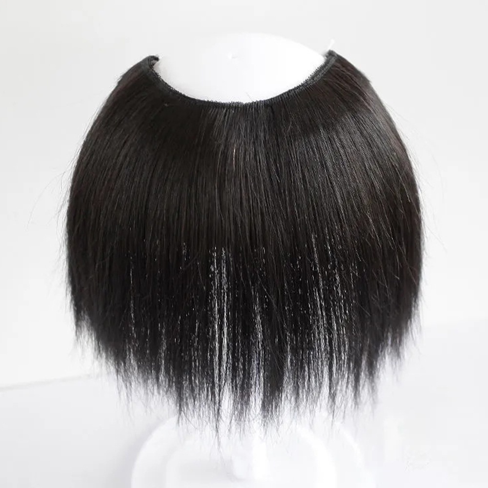 1pc Wanita Lurus U-Shaped Rambut Wig Berbulu One-Piece Mulus Meningkatkan Volume Rambut Ekstensi Rambut 20CM