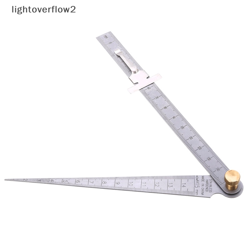 [lightoverflow2] Wedge Taper Ruler Stainless Steel Welding Taper Feeler Gauge Penggaris Kedalaman [ID]