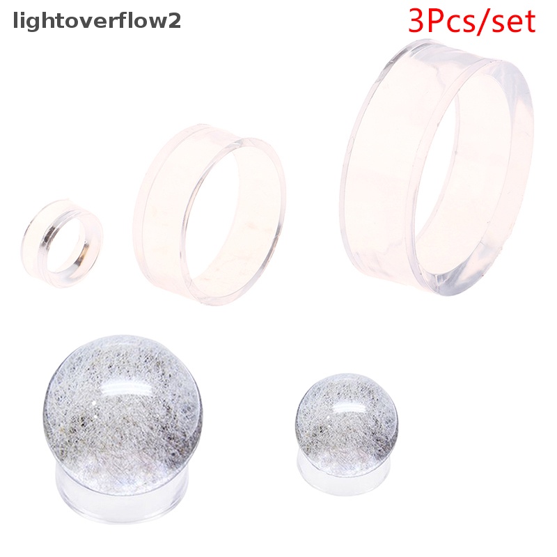 [lightoverflow2] 1set Transparan Jade Display Stand Sphere Holder Crystal Ball Base Penyangga Rak Perhiasan Gemstones Penyimpanan Organizer Rak [ID]