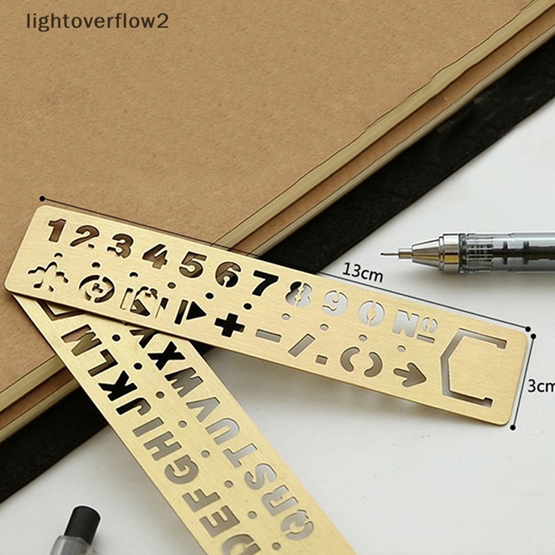 [lightoverflow2] Al Metal Hollow Penggaris Lurus Angka Motif Huruf Bookmark Tool [ID]