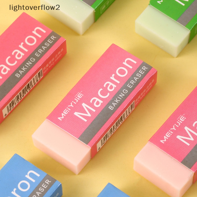 [lightoverflow2] Random Pencil Eraser Macaron Color Awet Penghapus Remah Remah Anak Alat Tulis Sekolah Siswa Tanpa Tanda