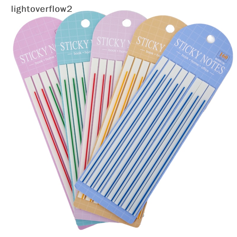 [lightoverflow2] 60pcs Macaroon Color Horizontal Line Stiker Transparan Neon Indeks Tab Bendera Sticky Note Stationery Anak Hadiah Perlengkapan Kantor Sekolah [ID]
