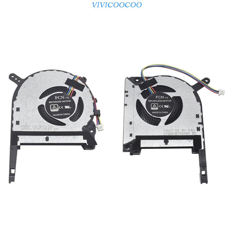 Vivi 2PCS CPU GPU Kipas Pendingin Untuk FX506 FX506IV FX506IU FX506IH FX506II FX506LI Cooler Radiator Fan 1pasang