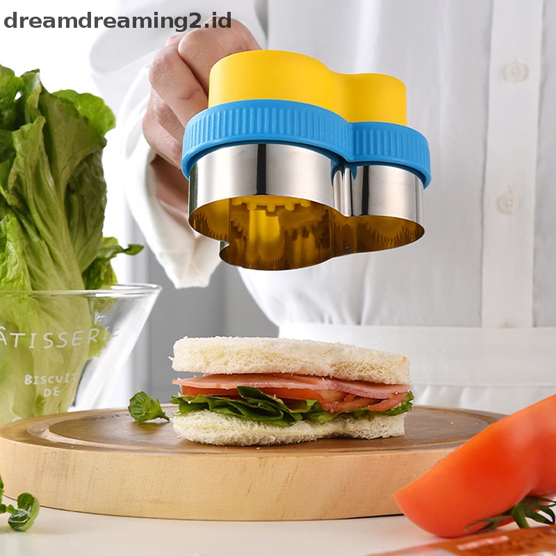 (drea) Sandwich Cutter and Sealer Set Pemotong Kue Kering Pemotong Sandwich Sayur Buah//