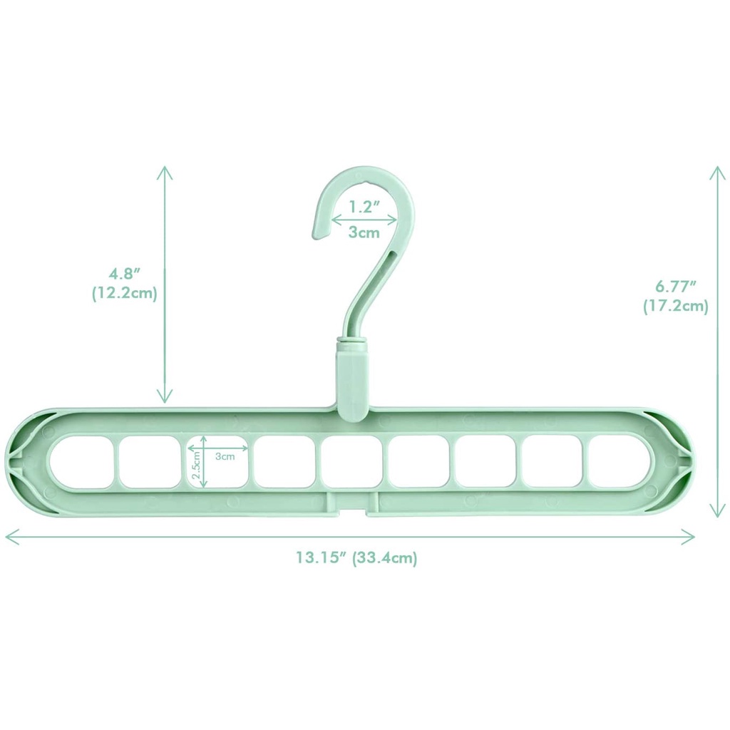 Gantungan Baju / Magic Hanger / Gantungan Ajaib Multifungsi Dapat Dilipat dengan 9 Lubang