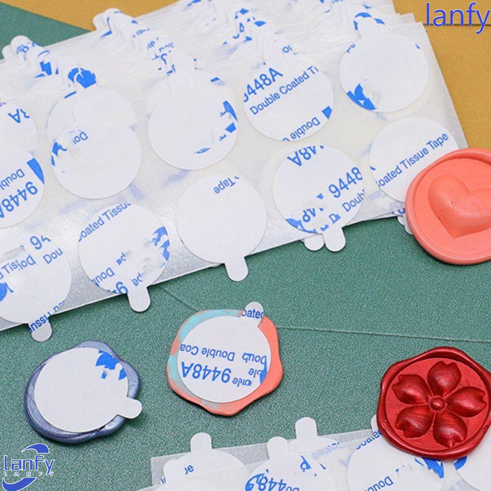 Lanfy Segel Lilin Transparan Traceless Stamps Sealing Ultra-Tipis Kartu Undangan Amplop Stamp Stiker