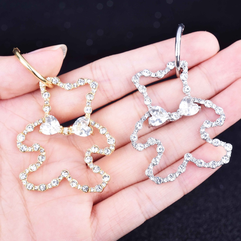 Goldkingdom Aksesoris Perhiasan Fashion Ready Stock Beruang Busur Anting Anting Peri