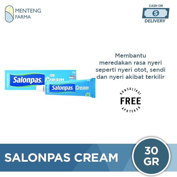 Salonpas Cream 30 Gr - Krim Pereda Nyeri Otot dan Sendi