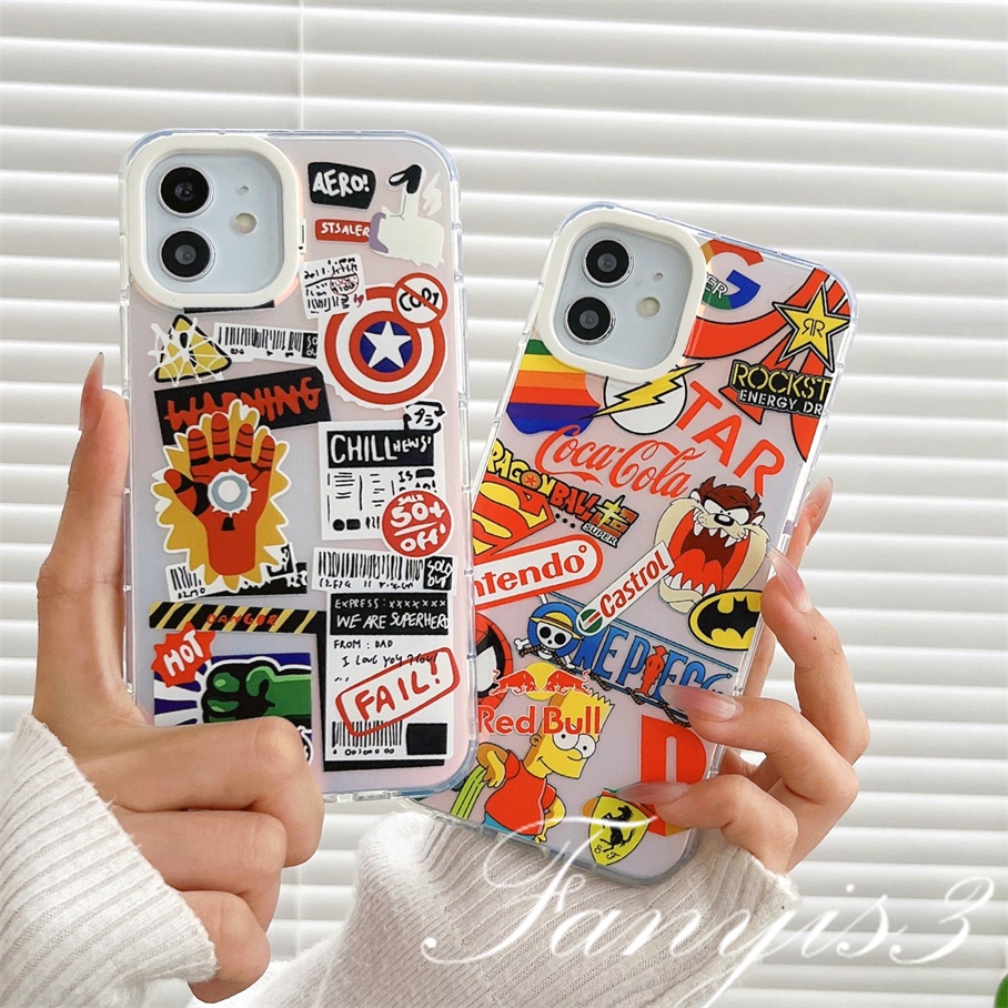 Compatible For IPhone 14 13 12 11 Pro Max X XR Xs Max 8 7 Plus SE 2020 Kompatibel Untuk Stiker Notes IMD Laser Gradiasi Ponsel Case TPU Lembut Shockproof Cover Pelindung