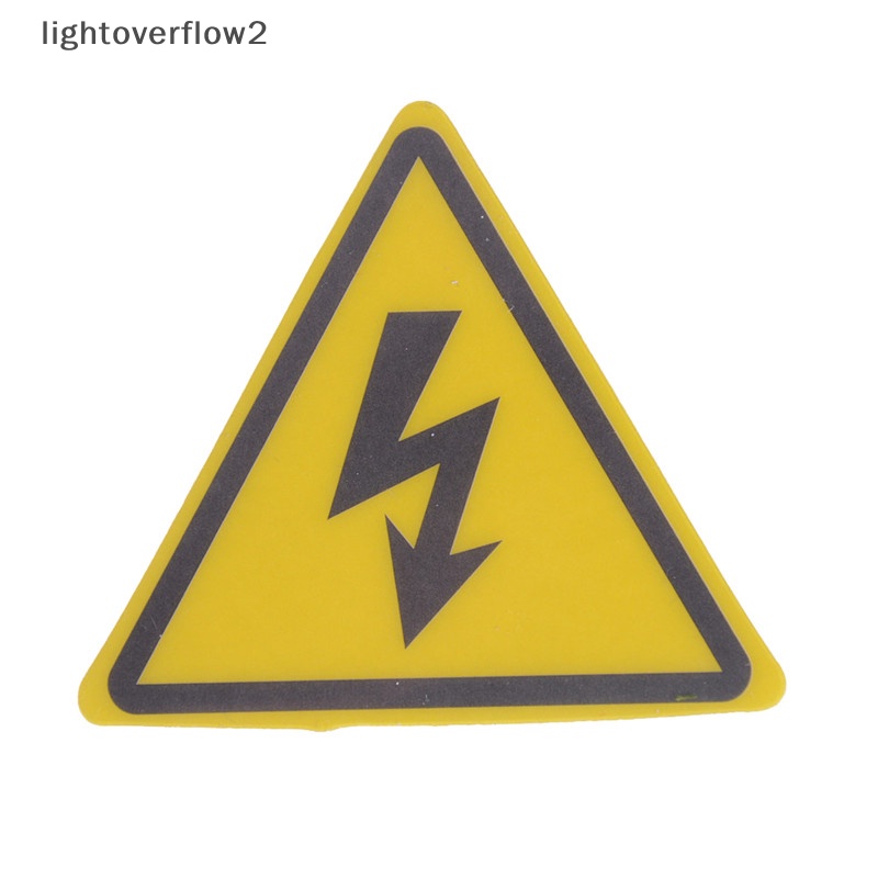 [lightoverflow2] 2 Pcs Bahaya Tegangan Tinggi Elektrik Peringatan Keamanan Label Tanda Stiker Decal [ID]