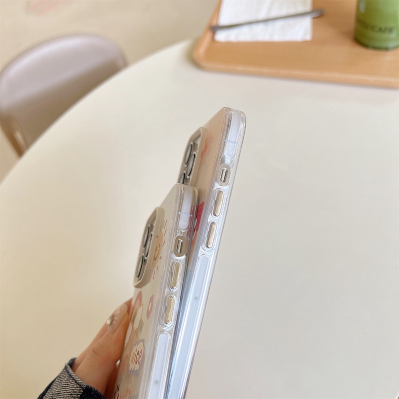 Nice Sunshine Rainbow Shell Pattern Soft Case HP iP iPhone 12 13 14 Pro Max 11 Girl Woman FTD Casing Apple