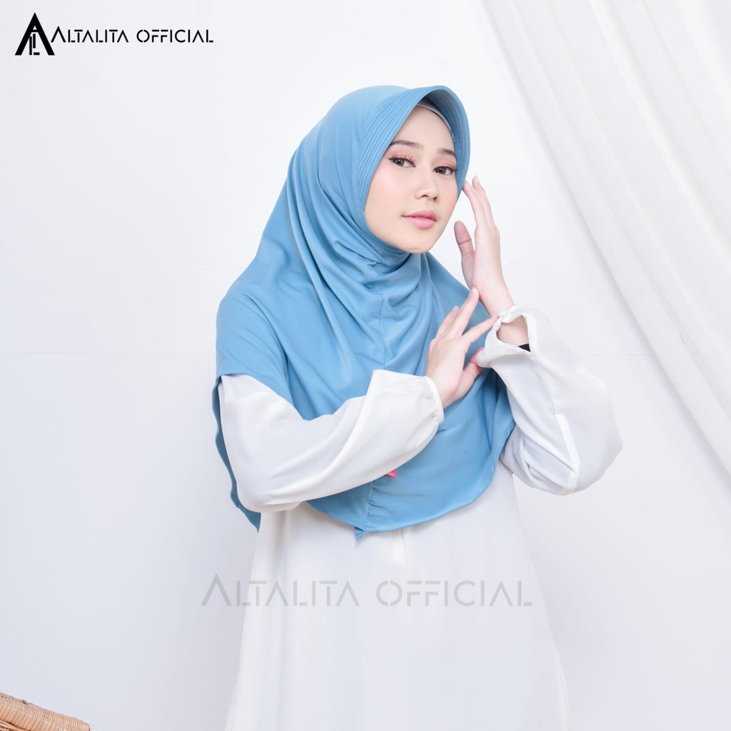 Altalita - Kerudung Sport Hamidah Jersey Menutupi Dada Bahan Adem Lembut Tebal Berkualitas