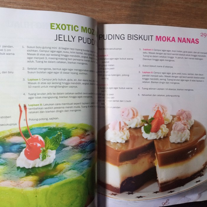 buku resep 100 puding lapis halaman belakang lengket 126 hal