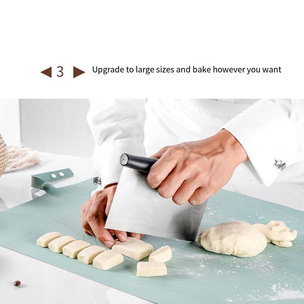 Alas Ukur Silikon Baking Mat Dengan Gesper Penyimpanan Pembuat Besar Mengaduk Memasak Bakeware Tools Permukaan Anti Lengket