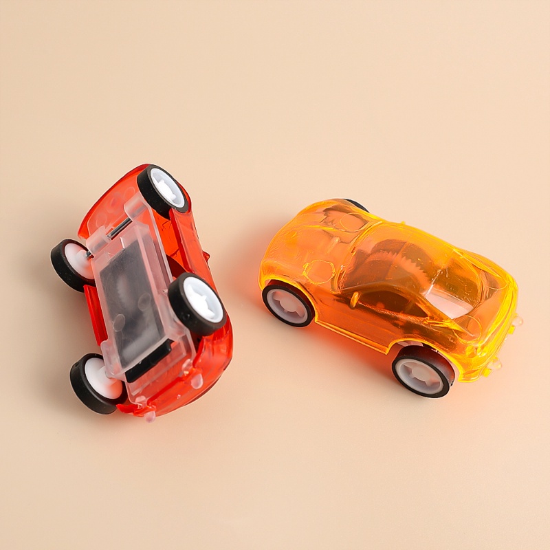 1pc Warna Random Mobil Mainan Mini Transparan ABS Plastik/Fun Inertia Drive Mobil Tarik Kecil/Mainan Kasual Anak-Anak Kreatif Hadiah Ulang Tahun