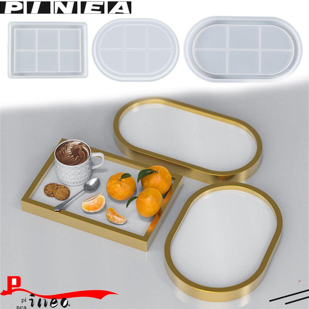 Cetakan Nanas Oval Persegi Panjang Cup Mat DIY Holder Storage Organizer Silicone Mold