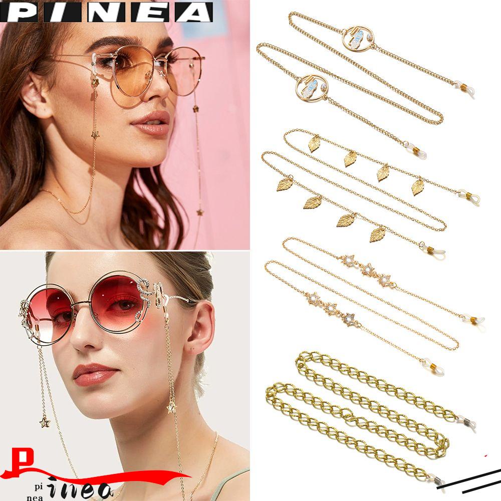 Nanas Bintang Dekorasi Logam Kacamata Rantai Baru Kalung Aksesoris Kacamata Baca Kacamata Lanyard