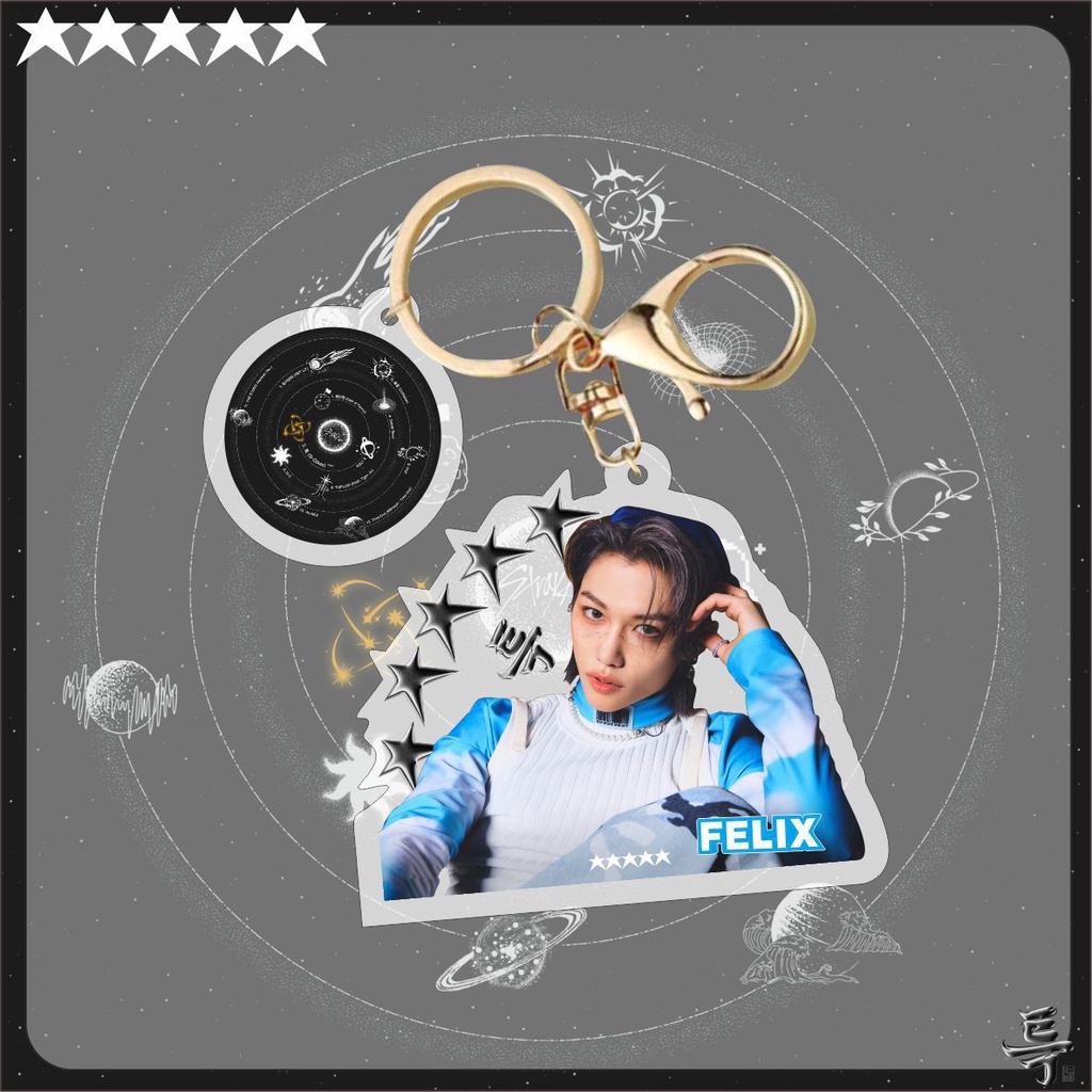 1pc Album Anak STRAY 5-Star Acrylic Key Chain Straykids Five-Star Key Ring Gantung
