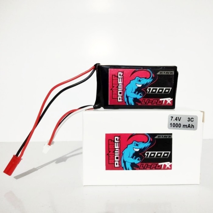 Lipo 2S 7.4V 1000mah 3C untuk remot transmitter