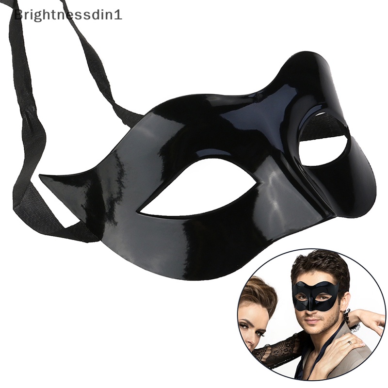 [Brightnessdin1] Mens Masquerade Bola Topeng Ventian Kostum Pesta Topeng Mata Gaun Mewah Butik