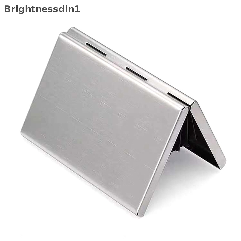 [Brightnessdin1] Fashion Aluminium Antik Kartu Pemegang Wanita Pria Logam Sapi Kredit Butik