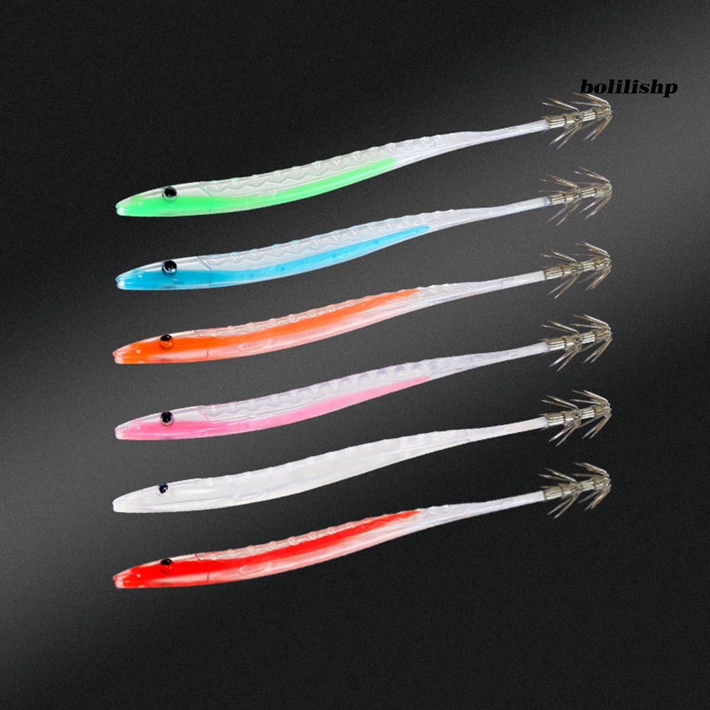 Bo-10pcs Umpan Ikan Umpan Penembus Kuat Lembut Hidup Luminous HairTail Shape Fishing Lure Shad Umpan Untuk Angling