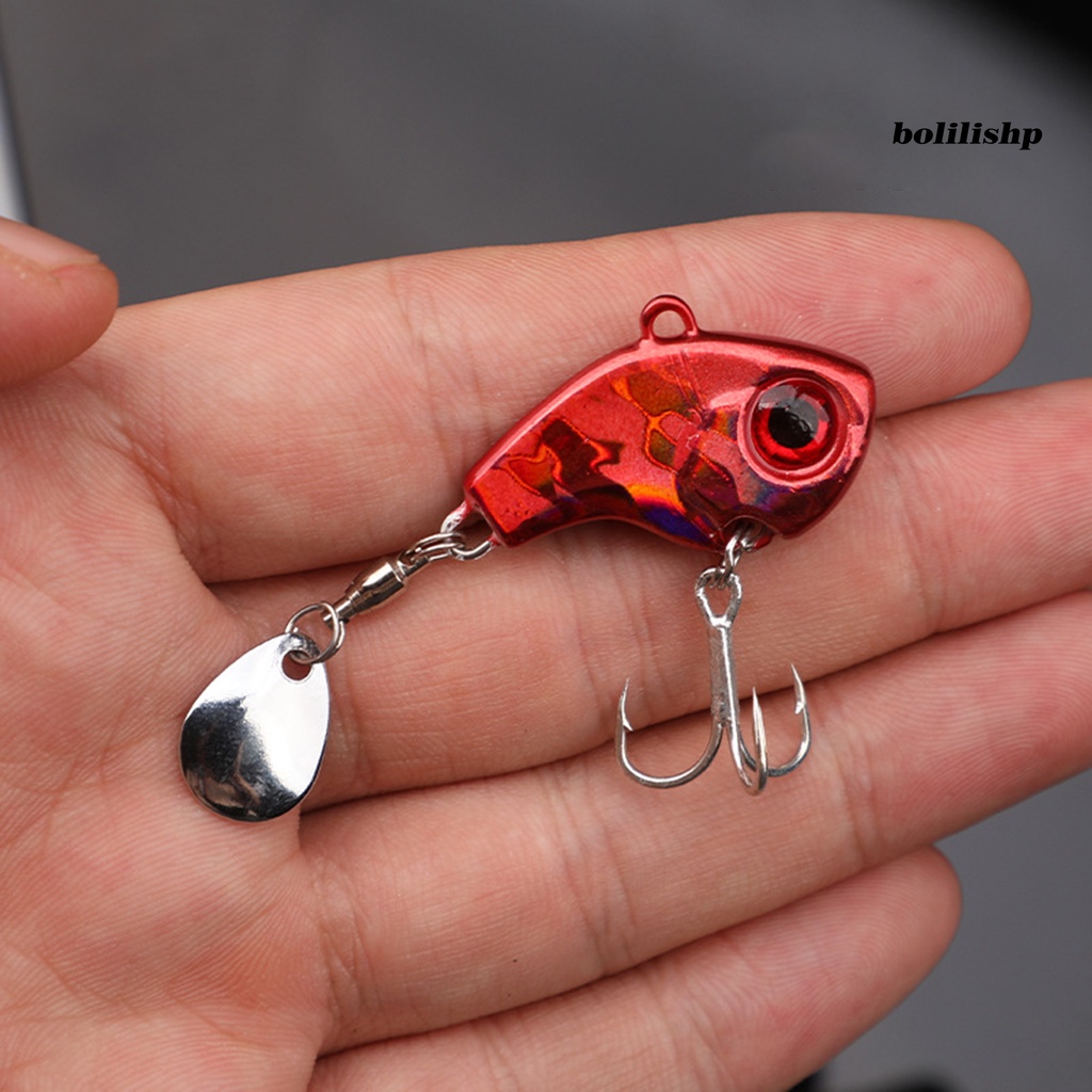 Bo-bait Treble Hook 3D Simulasi Fisheye Reflektif Angling Senyawa Logam Sequin Umpan Memancing Luar Ruangan