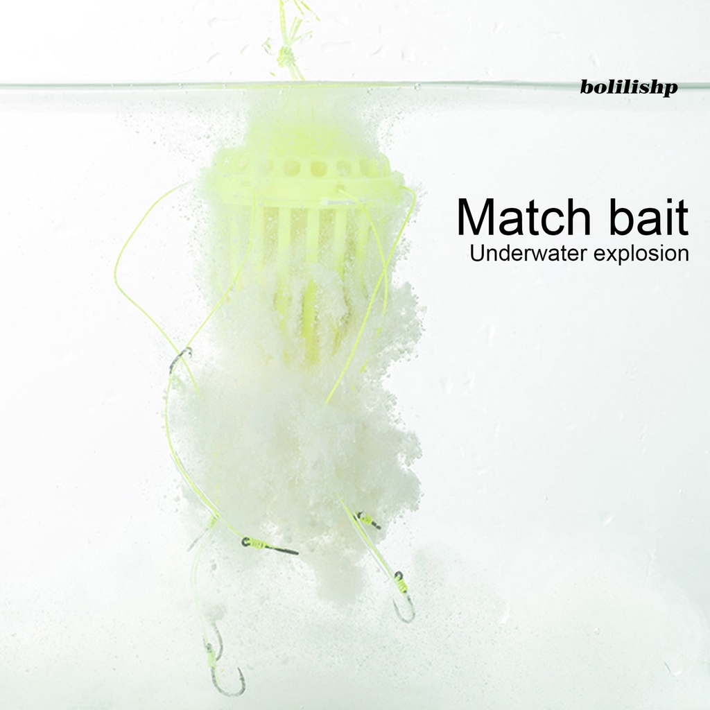 Bo-kurung Umpan Mancing Dengan 7kait Fluorescence Fishing Lure Cage Trap Carp Spherical Explosion Hooks Tackle