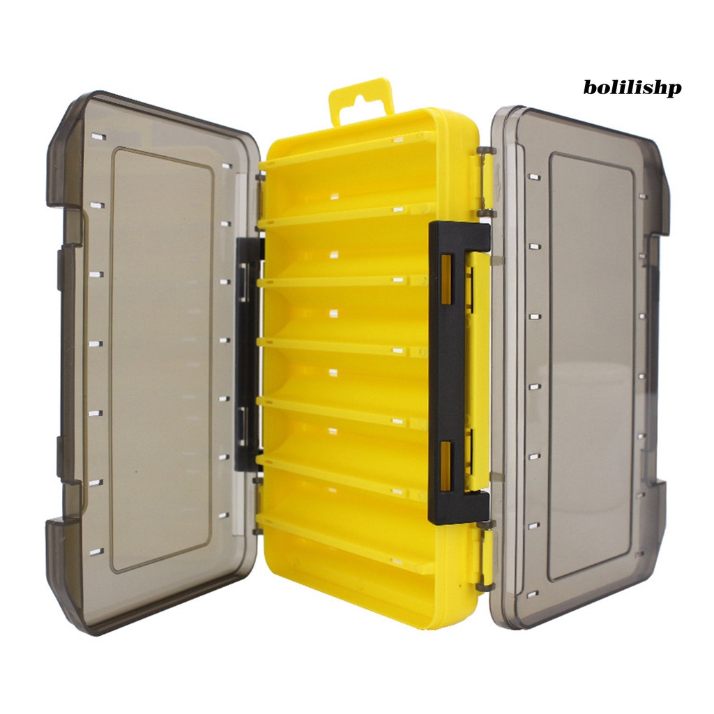 Bo-fishing Tackle Box Portable Tahan Aus Desain Lubang Gantung Universal Multifungsi Penyimpanan Alat Dua Sisi Umpan Umpan Kait Organizer Perlengkapan Memancing