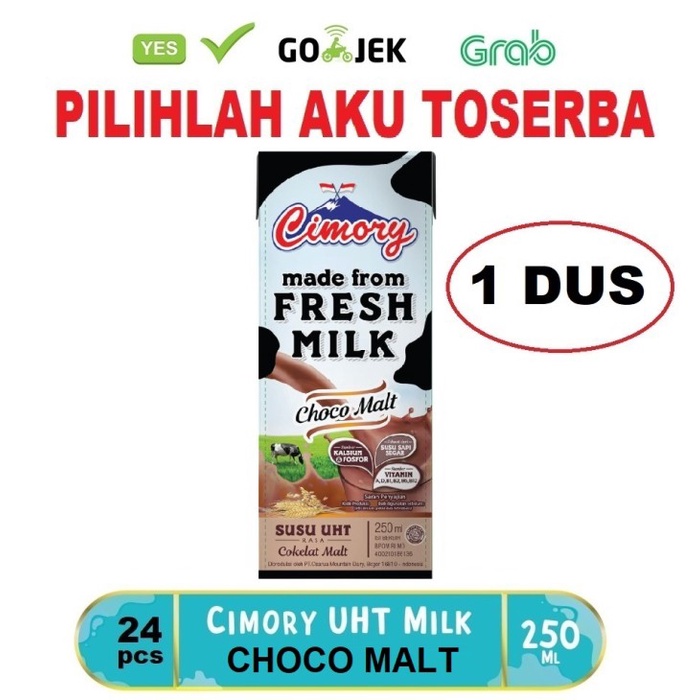 Susu CIMORY CHOCO MALT 250 ml - (HARGA 1 DUS ISI 24 pcs)