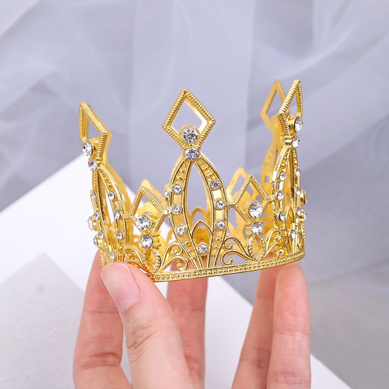 Emas/sliver Crown Cake Topper/Mahkota Anak Hiasan Rambut Princess Perlengkapan Pesta Ulang Tahun Pernikahan