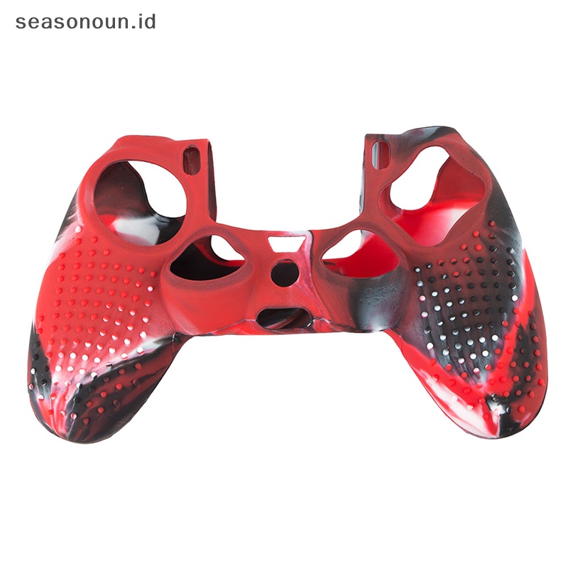 PLAYSTATION Seasonoun Kamuflase Silikon Rubber Skin Grip Cover Case Untuk Playstation4 PS4 Controller  .