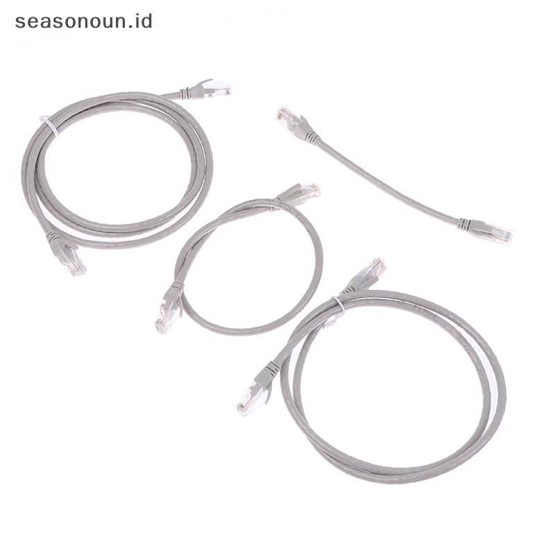 Seasonoun CAT6E Kabel Jaringan Eterna Male to Male RJ45 Patch LAN Kabel Pendek 0.2m-1.5m.