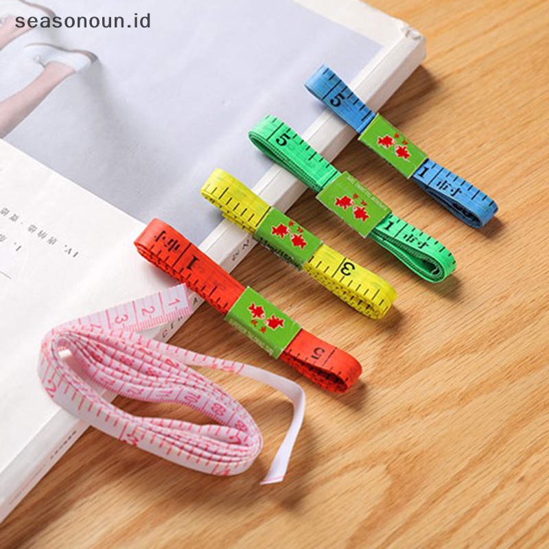 Seasonoun 1.5m Penggaris Pengukur Badan Jahit Tailor Tape Measure Mini Soft Flat Ruler.