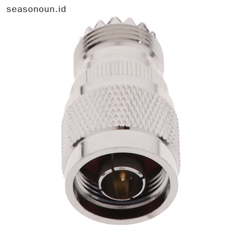 Seasonoun 1Pc N Type Male to UHF SO-239 Female Jack Konektor Adaptor Coax RF Lurus.