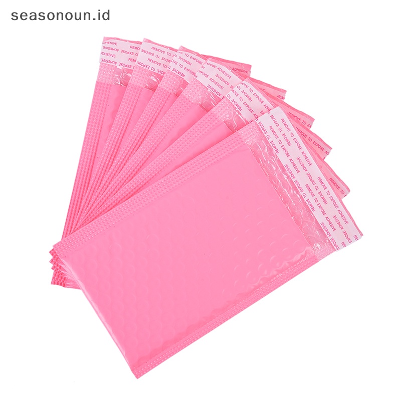 Seasonoun 10x Pink Bubble Bag Mailer Plastik Empuk Kemasan Tas Amplop Pengiriman.