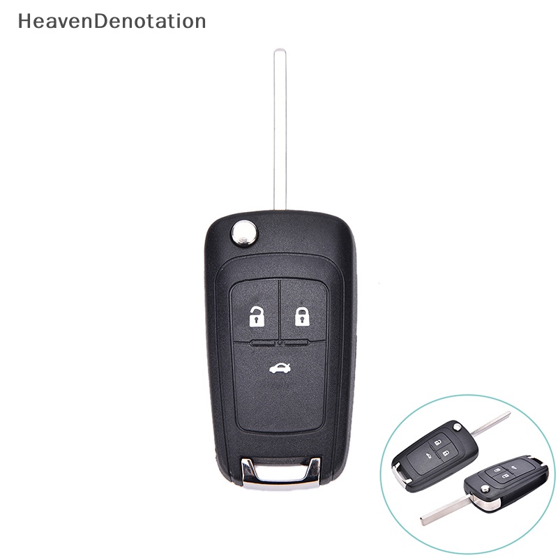 [HeavenDenotation] Bibir Lipat 3tombol Flip Remote Kunci Shell Case Cover Fob Untuk Chevrolet Cruze HDV