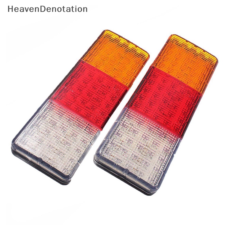 [HeavenDenotation] 75lampu LED Tail Truk Trailer RV Boat Stop Belakang Lampu Indikator Putar Mundur HDV