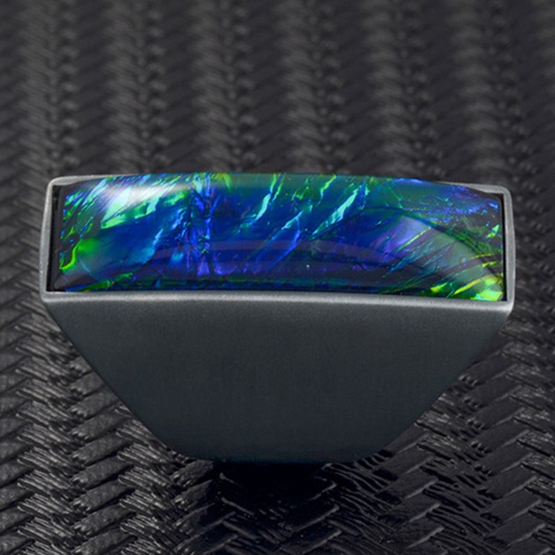 Fashion Berlebihan Cincin Logam Permata Buatan Bohemian Besar Untuk Pria Wanita Kepribadian Perhiasan Kasual Etnik Sederhana