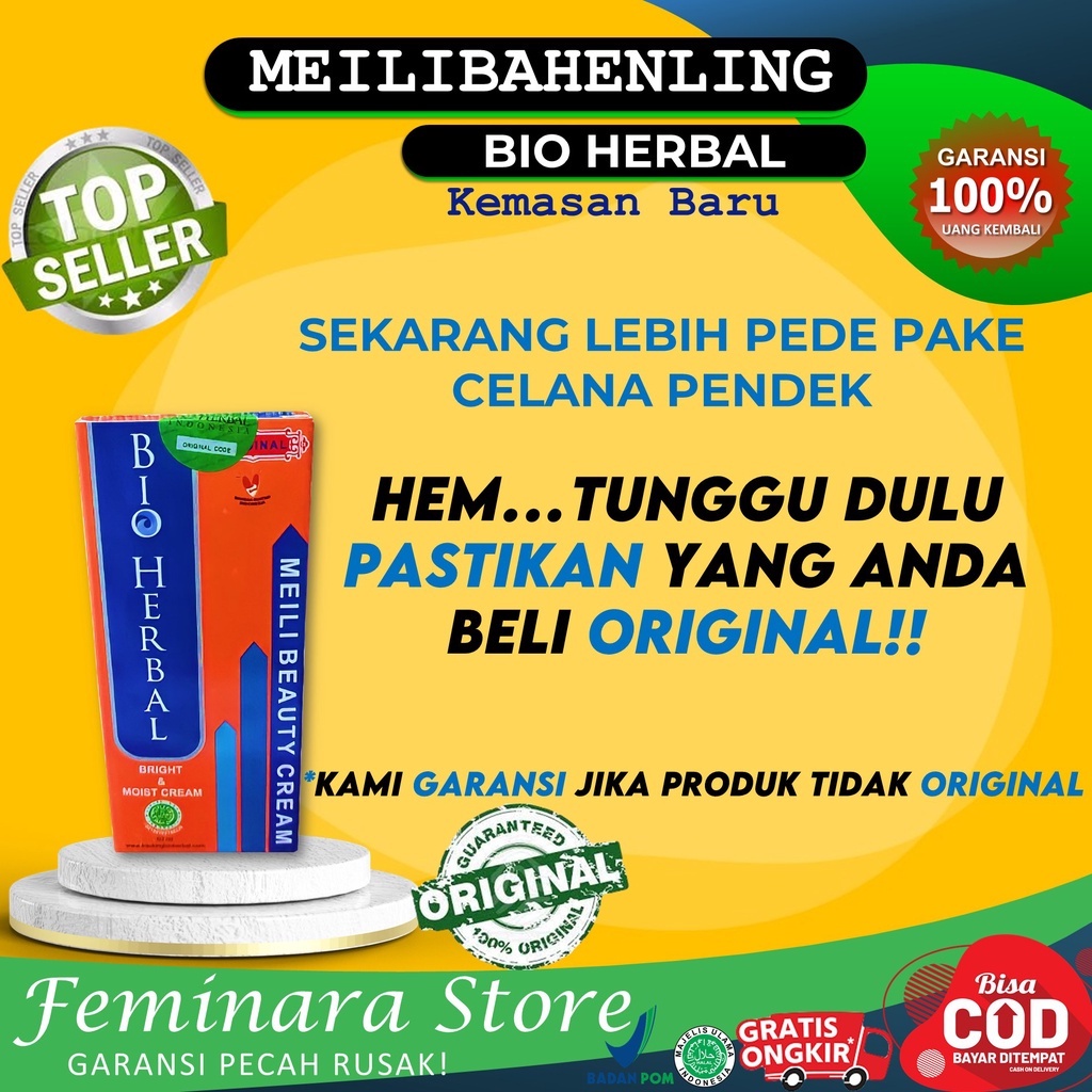 Bio Herbal Meilibahenling Original 100% Obat Cream Penghilang Bekas Luka Lama Hitam Koreng Bopeng Ampuh BPOM Resmi Mengobati Luka Kulit Asli Halal Berkhasiat Untuk Menghilangkan Semua Jenis Bekas Luka Yang Mengandung Bahan Natural Alami Tanpa Efek Samping