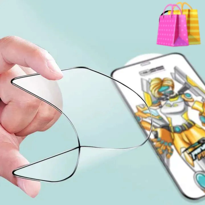 Ceramic Anti Static ESD A13 4G/A13 5G/A14 5G/A22 4G/A22 5G/A23/A33/A34/A53/A73 Anti Sidik Jari Full Cover Big Curved Ceramic Anti Gores