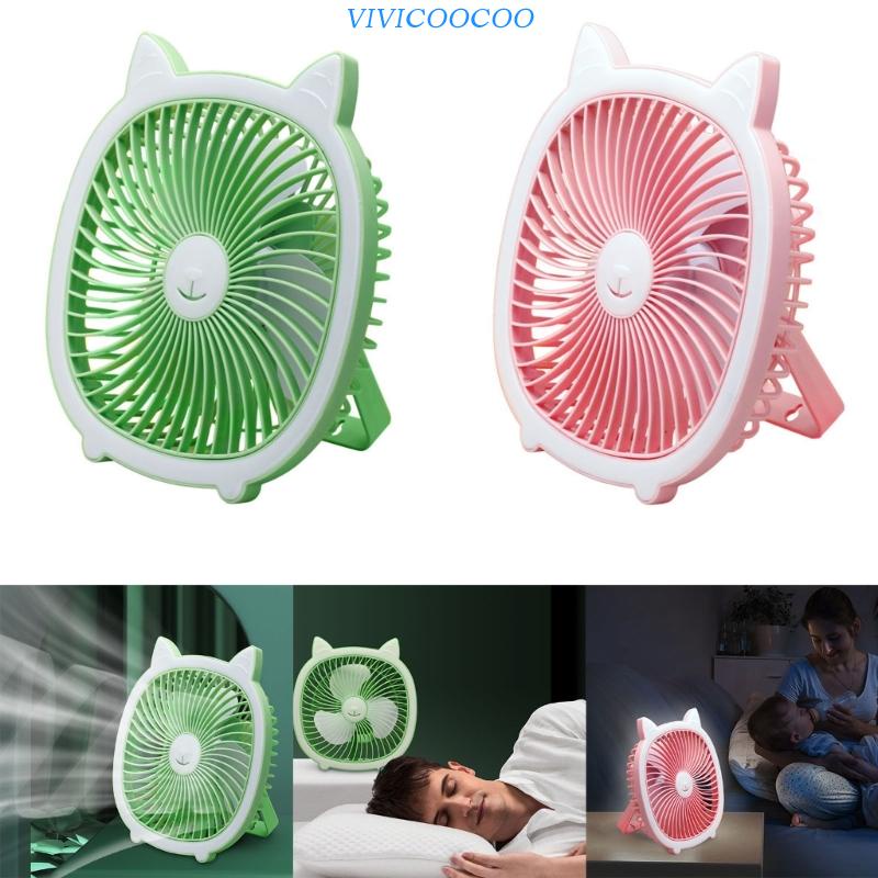 Vivi Kipas Angin USB Portabel Lampu Malam 3Speeds Desktop Gantung Ceiling Cooling Fan