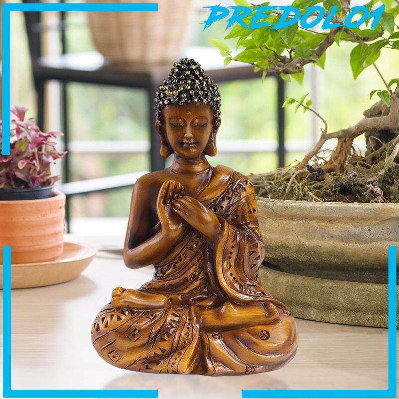 [Predolo1] Thailand Patung Buddha Resin Patung Buddha Kerajinan Antik Koleksi Patung Buddha Ornamen Untuk Meja Outdoor Indoor Dekorasi Ruang Tamu