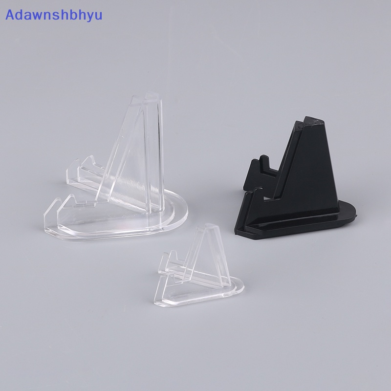 Adhyu 2Pcs Pajangan Kartu Show Stand Akrilik Jewellery Stand Holder Collectible Holder ID