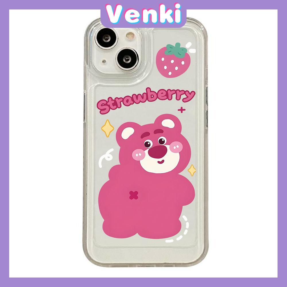 For iPhone 11 iPhone Case Clear Big Hole Space Case TPU Soft Case Shockproof Protection Camera Cute Pink Bear Compatible with iPhone 14 13 Pro max 12 Pro Max 11 xr xs max 7 8Plus