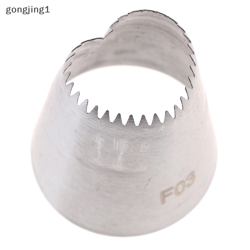Ggg 3pcs Persegi Hati Icing Piping Nozzle Rusia DIY Cream Kue Pastry Tips Alat ID