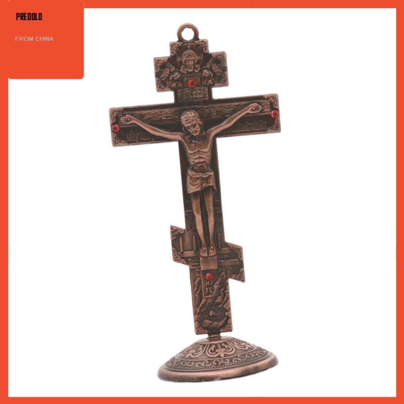 [Predolo] Salib Dinding Salib Salib Ornamen Salib Antik Bahan Metal Untuk Meja Rak Kantor