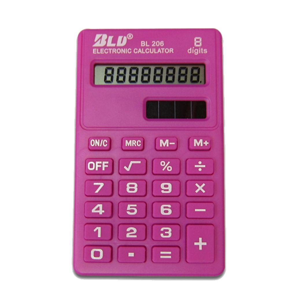 Lanfy Calculadora High Definition Display Screen Tahan Lama Bl-206 Siswa Daya Dua Arah Alat Kantor Saku 8digit Display Alat Hitung